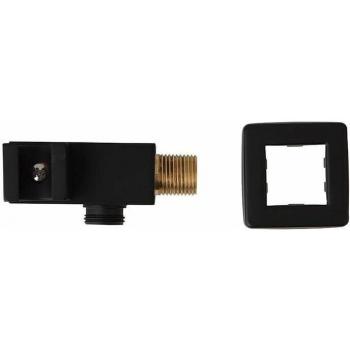 Support pour Pommeau de Douche Carré Noir