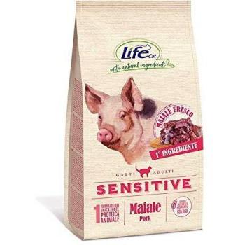 Lifepetcare gatto adult sensitive con maiale fresco da 400 gr