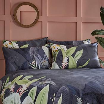 Paoletti 200 Thread Count Artemis Botanic Luxury Leopard Duvet Cover Set