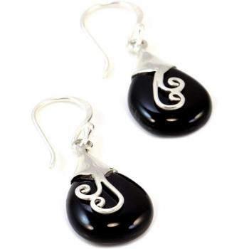 ElegantOnyxSilverDrops