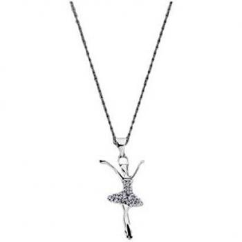 Collier Lotus Argent Danseuse Fantasy 43 cm