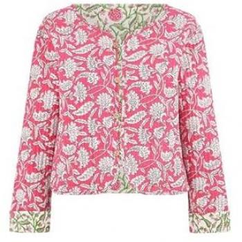 Classic White Petal Quilt Jacket – Size 8