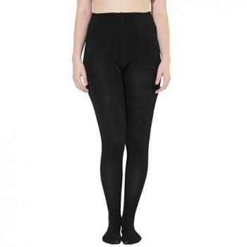 Ulla Popken Thermo-Strumpfhose für Damen in großen Größen, schwarz, 42/44