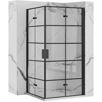 Cabina de ducha REA Molier 90x90 Doble en Negro