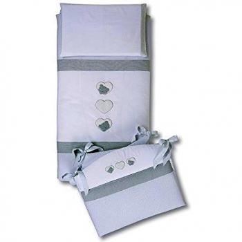 Completo Piumone con Paracolpi Bianco/Grigio, Foppapedretti Lovely