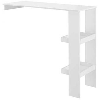Table de Bar Sölvesborg 120 x 45 x 106 cm avec 2 Étagères Intégrées