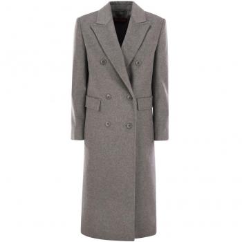Max Mara Studio Grey Virgin Wool Coat