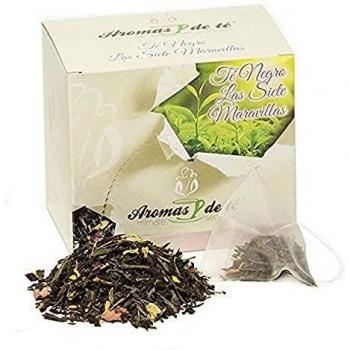 Tee‑Pyramiden „Aromas de Té“ – Schwarzer, Grüner Tee, Sonnenblumen, Rosa (10 Packung)