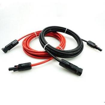 Cable de Cobre Solar 12AWG, Extensión PV, Conectores Macho y Hembra (1 Par)