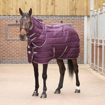 Shires Tempest Original 300 Stable Rug & Neck Bundle (Burgundy)