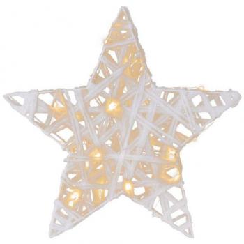 Vánoční hvězda s LED osvětlením, teplé bílé světlo, 30 cm