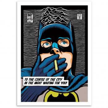 Künstlerisches Batman Post‑Punk Gemälde 50 × 70 cm