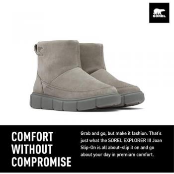 Sorel Wasserdichte Slip-On Stiefelette Grau 052 Quarry Sea Salt Wildleder Größe 37