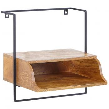 Mensola a Muro in Legno Massello 44x45x35 cm