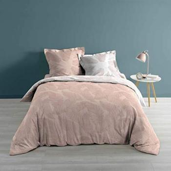 PARURE 3 P. 240 × 220 cm IMP. METALLISÉ 57 fils Allover Veggy Rose/or Rose