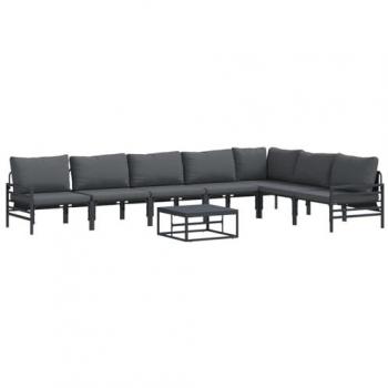Sofá Modular de Jardín 8 Piezas Antracita