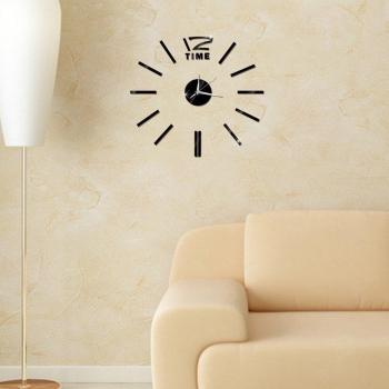 DIY Modern 3D Mirror Analog Wall Clock