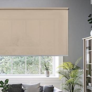 Estor Enrollable Translúcido Premium Calm con Acabados Metálicos para Interior