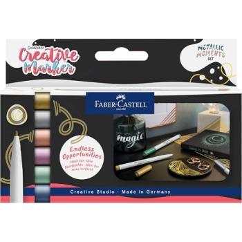 Pack 6 × Marqueurs Créatifs Faber‑Castell Goldfaber Moments