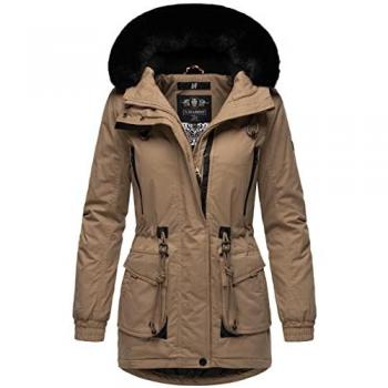 Navahoo Olessaa Winterparka mit Kapuze – Taupe, XS