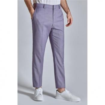 Mauve Sharkskin Slim Fit Trousers