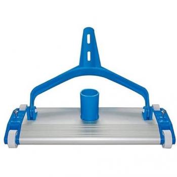 Limpiafondos Manual de Aluminio para Piscinas 45 cm con 4 Ruedas y Cepillo de Arrastre