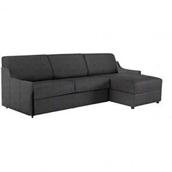 Canapé d’angle convertible Luna Express 160x197 cm – Tissu gris graphite – Italian Spirit