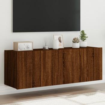 Mobili tv a Parete con Luci led 2pz Rovere Marrone 60x35x41 cm Vidaxl 30757