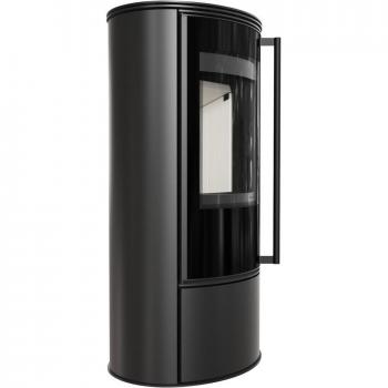 KRATKI ERIK 150 mm 5.5 kW Wood Furnace – Black Steel, Self‑Close Door