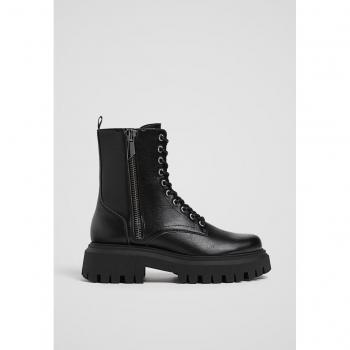 Stradivarius 41 Stivaletti bassi stringati NERO