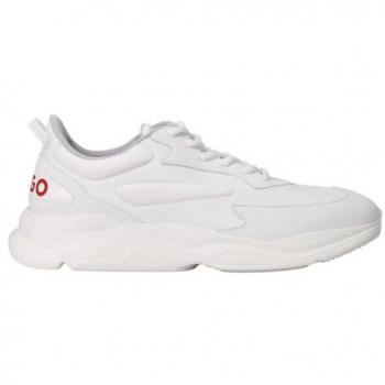 Zapatos deportivos para hombre HUGO BOSS, modelo León Runn blanco (42) – Cordones