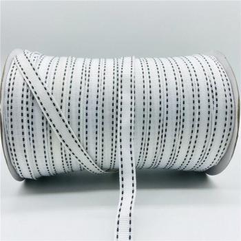 Cinta de Golosinas Navideñas 10 mm – Lazo Artesanal en Blanco/Negro