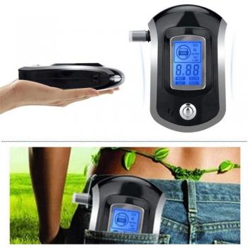 Alcoholímetro Digital con Pantalla LCD y Accesorios para Policía