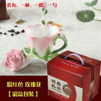 Cute Rose Flower Coffee Cup Gift Box