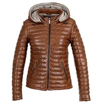 Doudoune en cuir Oakwood modèle 54346 marron