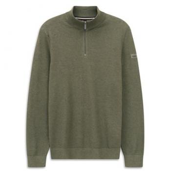 Bugatti Troyer Classic Basic Herrenpullover 100% Baumwolle – Oliv