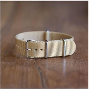 Correa de Nylon Beige para Reloj 18mm