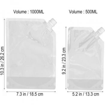 Bolsa con boquilla para leche y café