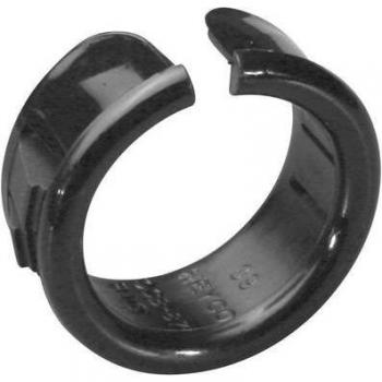 H-2874 Open‑Sided Insulated Terminal Grommet – 17.1 mm Max Diameter, Polyamide Black, 3.2 mm Board Limit