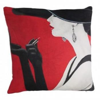 Fodera cuscino rossa 40x40 cm per donna