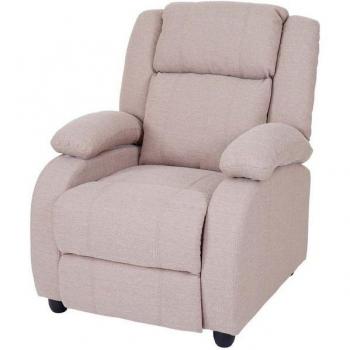 Relaxsessel Glasgow – MCW Fernseh‑Liege in creme‑grauem Textil