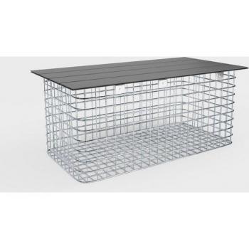 Banc extérieur en métal 102 x 52 cm