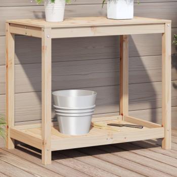 Table de jardin multifonction – rempotage, stockage, bois pin 82,5×50×75