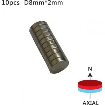 Aimant Cylindrique NdFeB 8 mm × 2 mm – N50 pour Froid