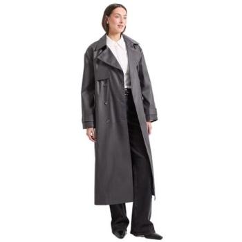 Charcoal Oversized Trench Coat for Women – Wallis Collection, Size 12