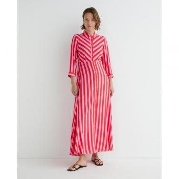 Vestito Lungo Savanna a Maniche Lunghe Cyclamen