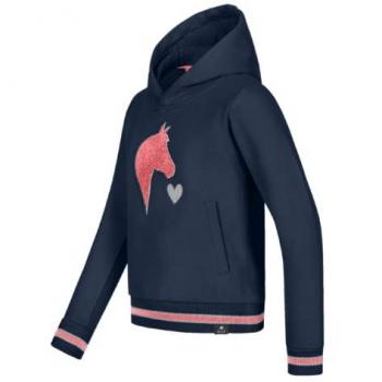 Veste à capuche Lucky Lea, enfants bleu nuit/Cœur de la Fortune (116/122)