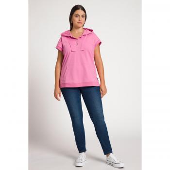 Top smanicato rosso con cappuccio, Donna, Taglia 48/50, Viscosa