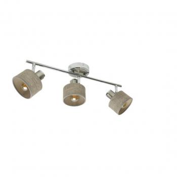 Fabrilamp – Nando 3xe14 chrome‑nickel/gris foncé spots orientables 16x51x10 cm