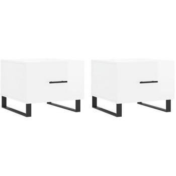 VidaXL High Gloss White Coffee Tables 2pcs 50x50x40 cm Engineered Wood